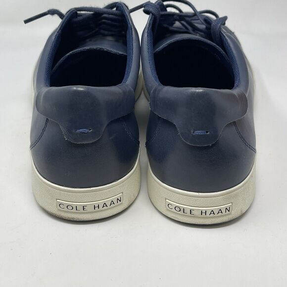 Cole Haan Nantucket 2.0 Mens 11 M Blue Leather Casual Lace Up Classic Sneakers - Picture 12 of 16